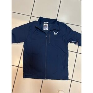 US Air Force Mens Track Jacket Navy Blue Full Zip US Air Force Logo Size S